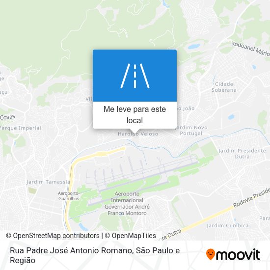 Rua Padre José Antonio Romano mapa