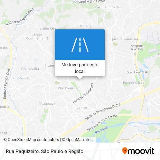 Rua Paquizeiro mapa