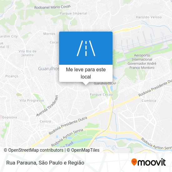 Rua Parauna mapa