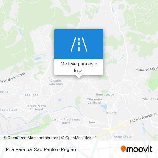 Rua Paraíba mapa