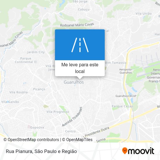 Rua Pianura mapa