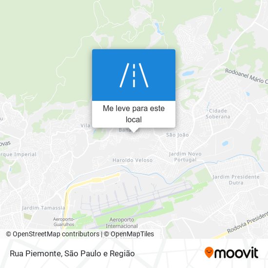 Rua Piemonte mapa