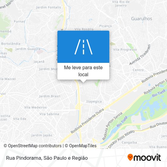 Rua Pindorama mapa