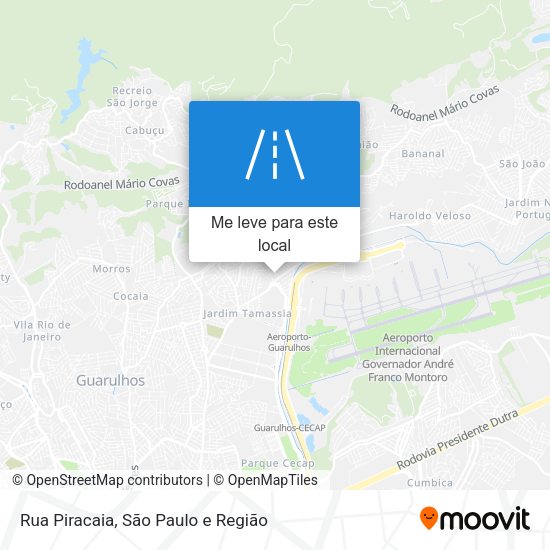 Rua Piracaia mapa
