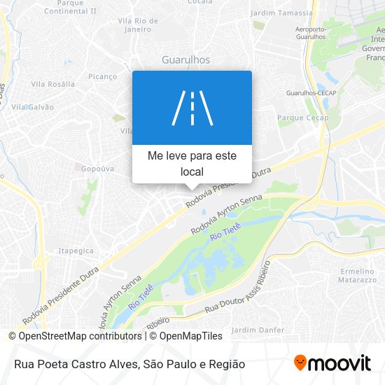 Rua Poeta Castro Alves mapa
