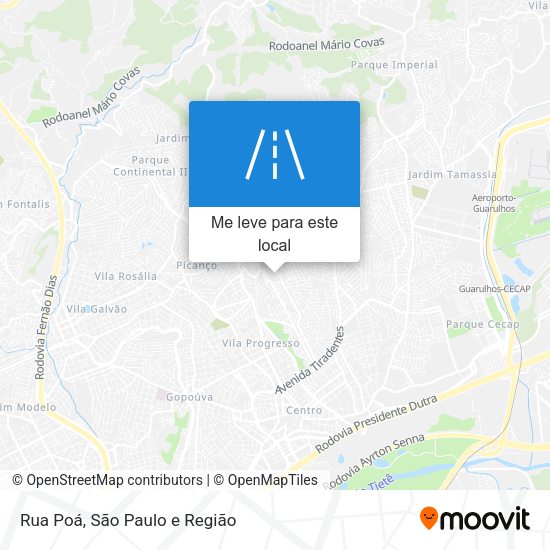 Rua Poá mapa