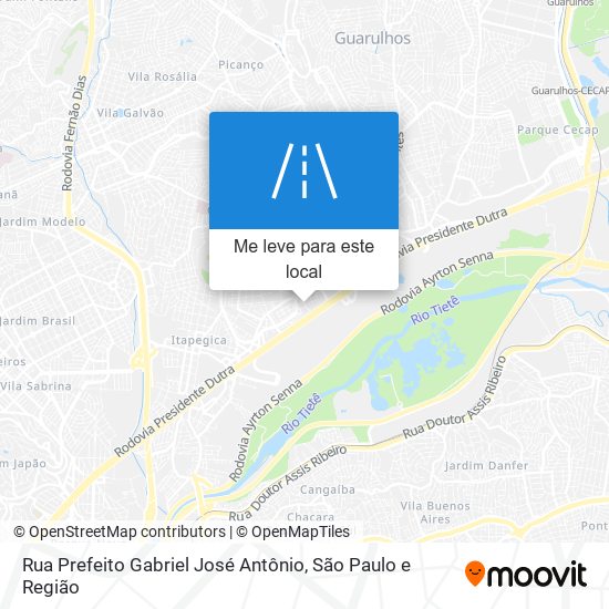 Rua Prefeito Gabriel José Antônio mapa