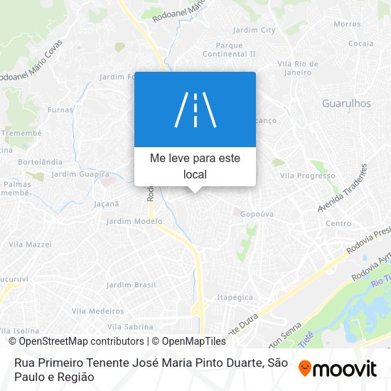 Rua Primeiro Tenente José Maria Pinto Duarte mapa