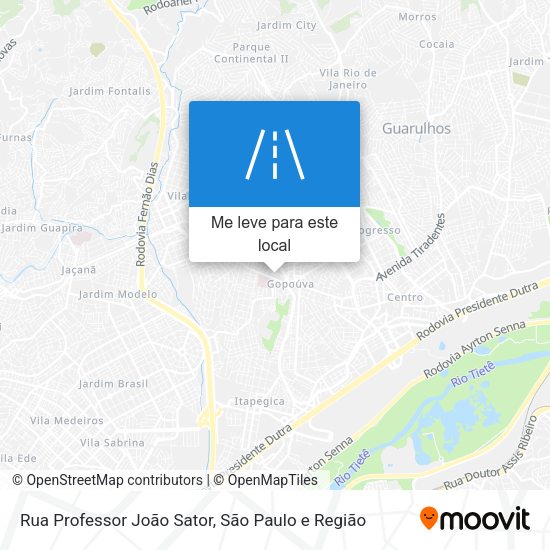 Rua Professor João Sator mapa