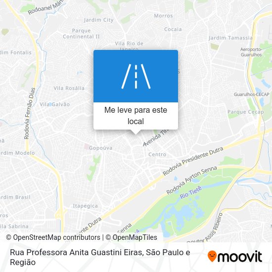 Rua Professora Anita Guastini Eiras mapa