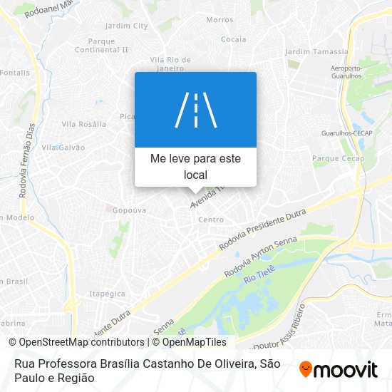 Rua Professora Brasília Castanho De Oliveira mapa