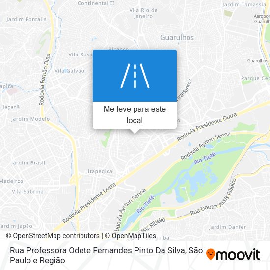 Rua Professora Odete Fernandes Pinto Da Silva mapa