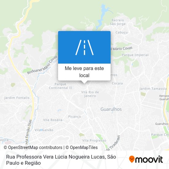 Rua Professora Vera Lúcia Nogueira Lucas mapa