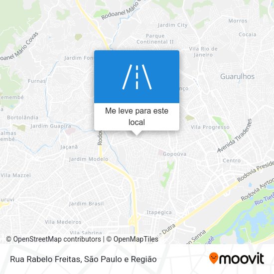 Rua Rabelo Freitas mapa