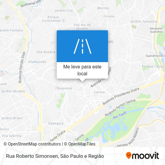 Rua Roberto Simonsen mapa