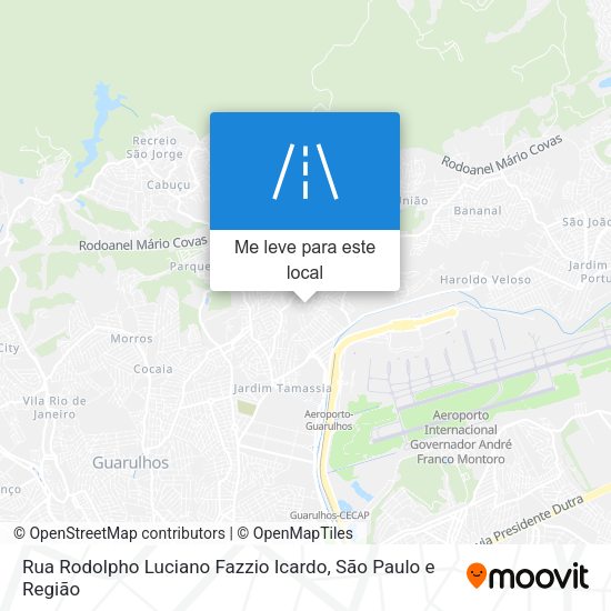Rua Rodolpho Luciano Fazzio Icardo mapa