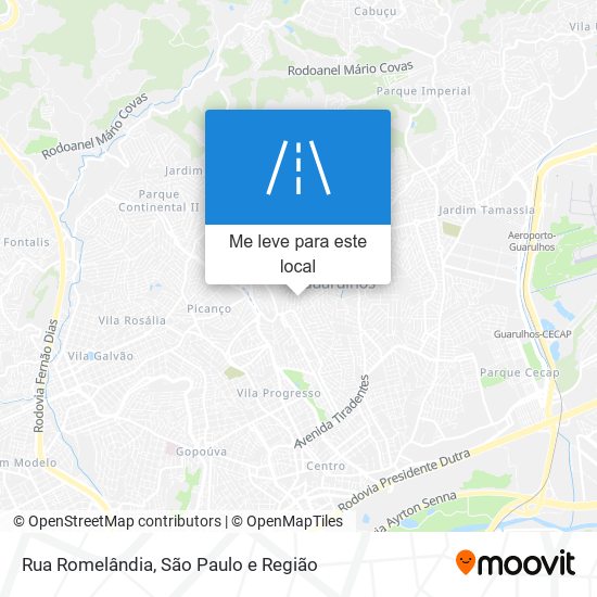 Rua Romelândia mapa