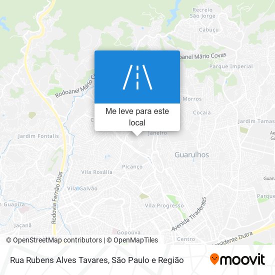 Rua Rubens Alves Tavares mapa