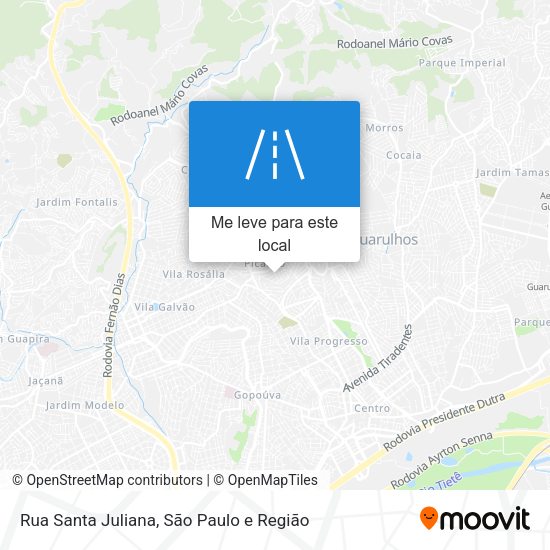 Rua Santa Juliana mapa
