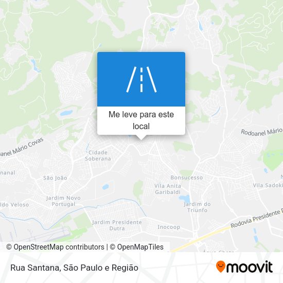 Rua Santana mapa