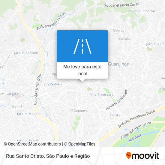 Rua Santo Cristo mapa