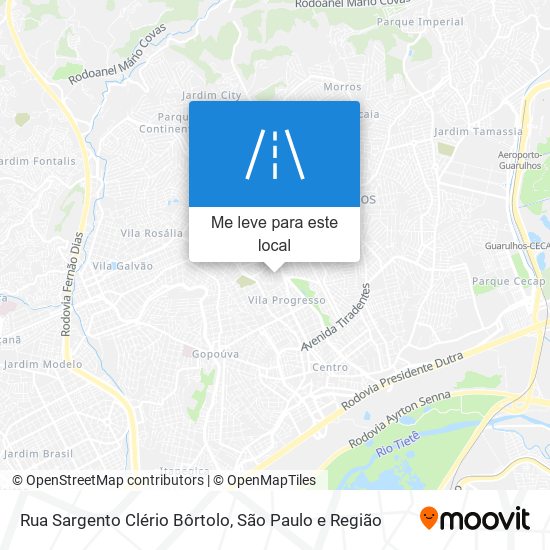 Rua Sargento Clério Bôrtolo mapa