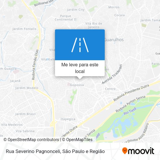 Rua Severino Pagnonceli mapa