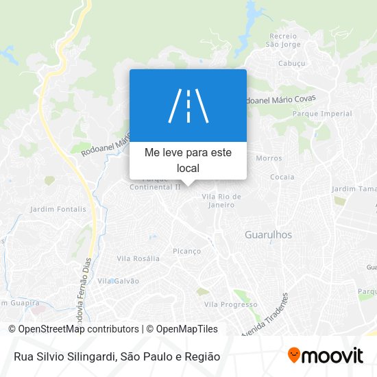 Rua Silvio Silingardi mapa