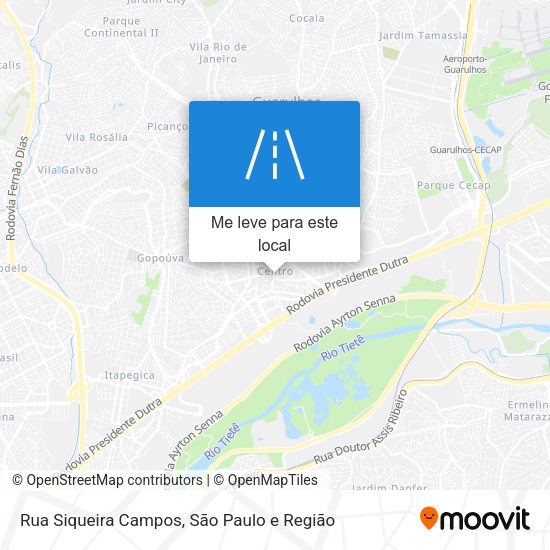 Rua Siqueira Campos mapa