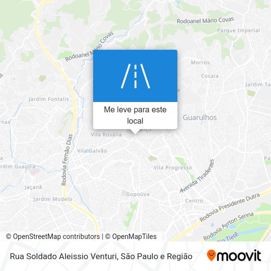 Rua Soldado Aleissio Venturi mapa