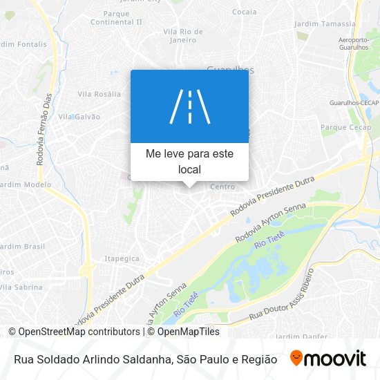 Rua Soldado Arlindo Saldanha mapa