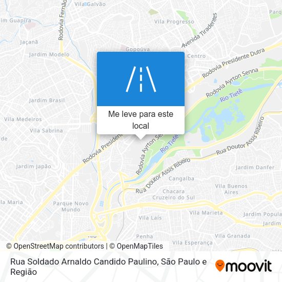 Rua Soldado Arnaldo Candido Paulino mapa