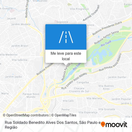 Rua Soldado Benedito Alves Dos Santos mapa