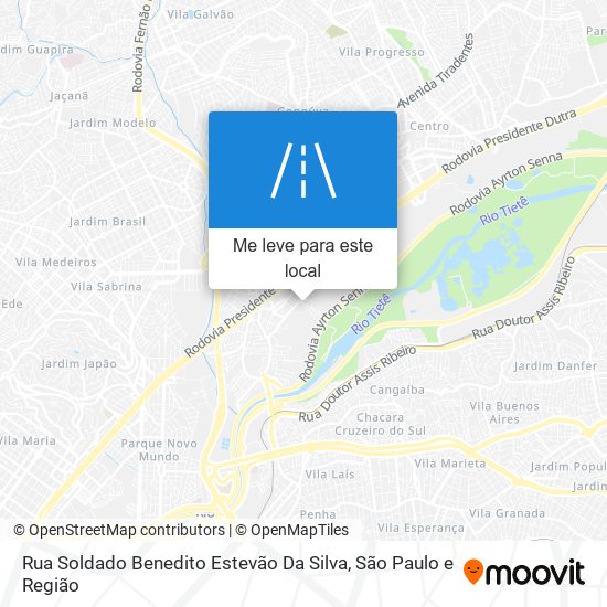 Rua Soldado Benedito Estevão Da Silva mapa