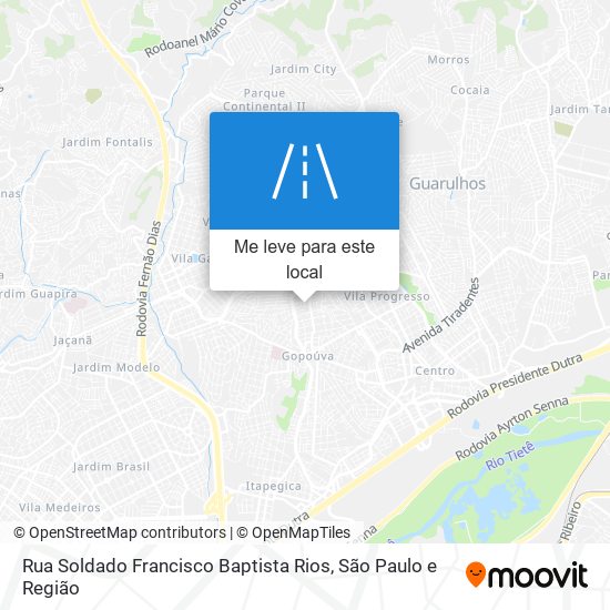 Rua Soldado Francisco Baptista Rios mapa