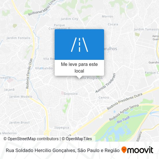 Rua Soldado Hercilio Gonçalves mapa