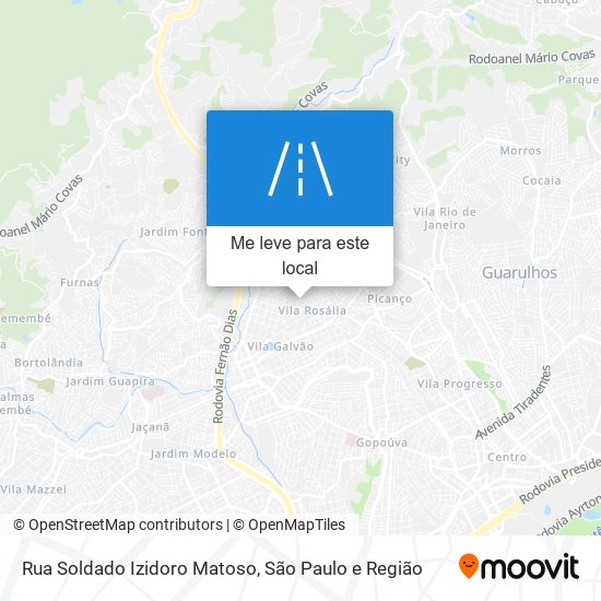 Rua Soldado Izidoro Matoso mapa