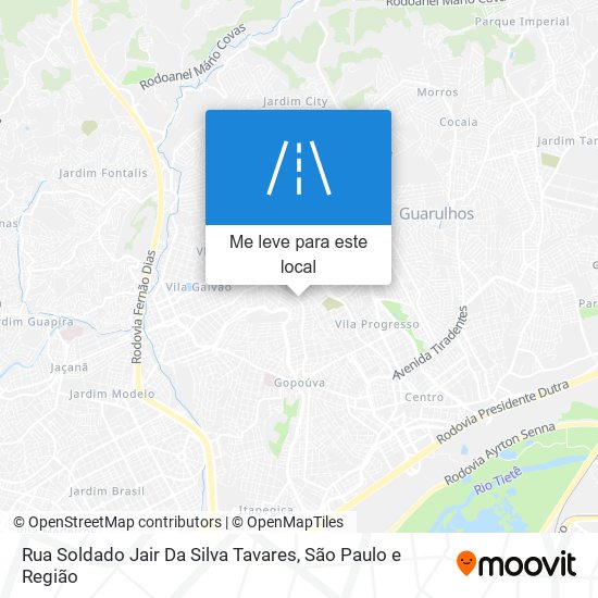 Rua Soldado Jair Da Silva Tavares mapa