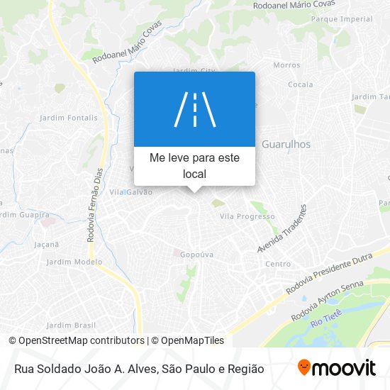 Rua Soldado João A. Alves mapa