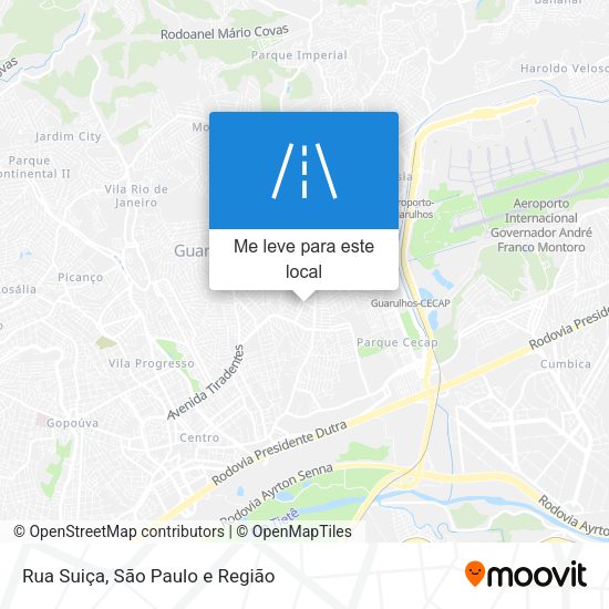 Rua Suiça mapa