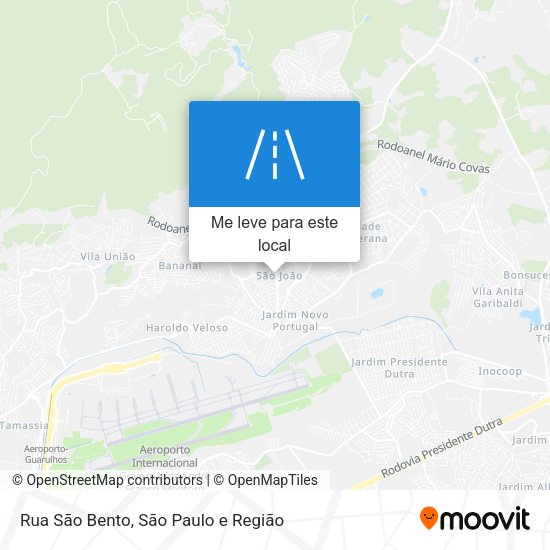 Rua São Bento mapa