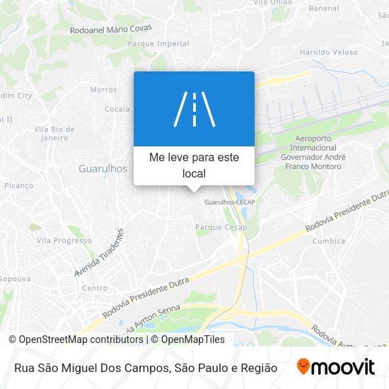 Rua São Miguel Dos Campos mapa
