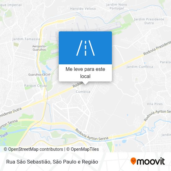 Rua São Sebastião mapa