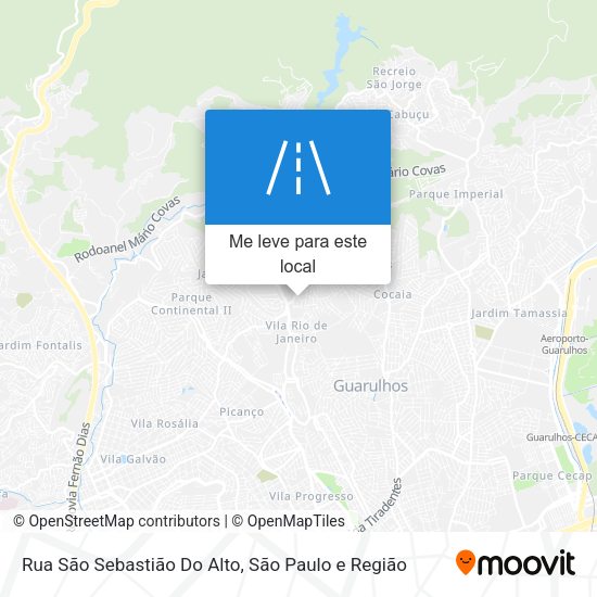 Rua São Sebastião Do Alto mapa