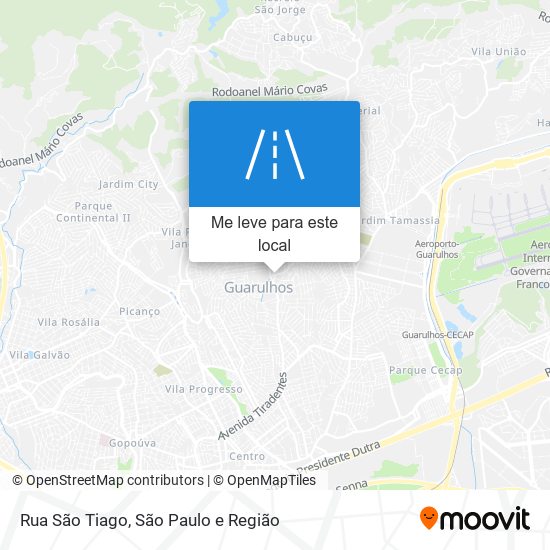 Rua São Tiago mapa