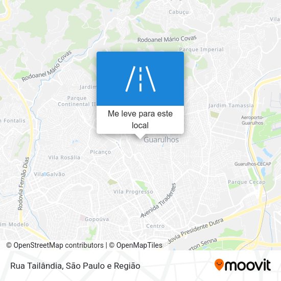 Rua Tailândia mapa