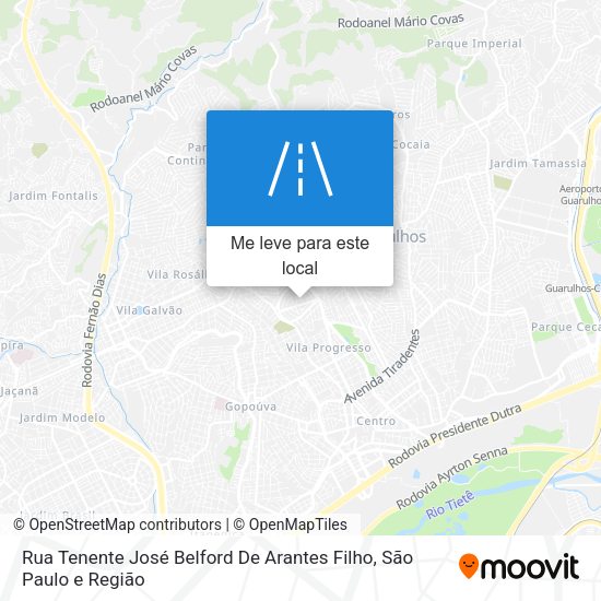 Rua Tenente José Belford De Arantes Filho mapa