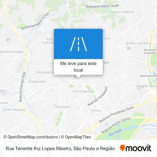 Rua Tenente Rui Lopes Ribeiro mapa