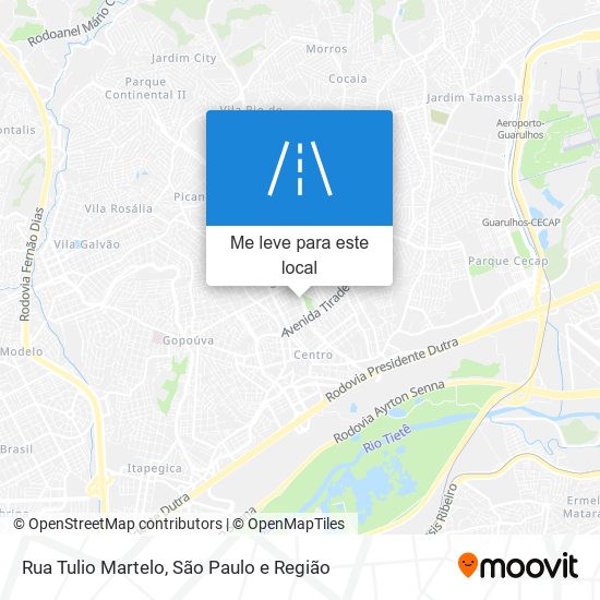 Rua Tulio Martelo mapa