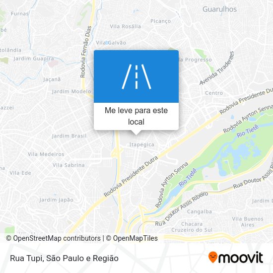 Rua Tupi mapa